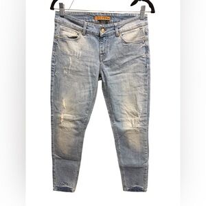 Women's Distressed Light Blue Skinny Jeans